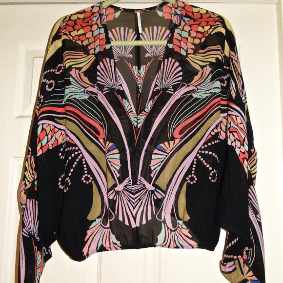 Free People Gorgeous BoHo Dolman Sleeves Top - Picture 1 of 3
